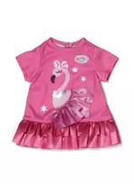 Suknelė lėlei Peterkin BABY born Flamingo, 43 cm lėlėms, sulankstoma, nuo 3 metų