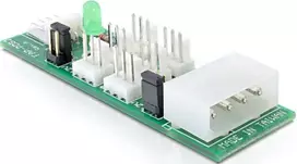 DELOCK Skirstomoji plokštė 6x ventiliatoriui 5V/12V