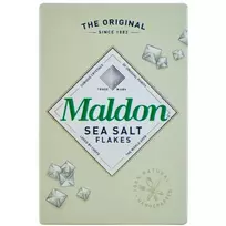 Maldon jūros druskos dribsniai Prieskoniai 125 g, sulankstoma dėžutė