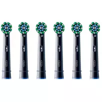 Pakeičiamos galvutės Oral-B Pro CrossAction CleanMaximizer, juodos, 6 vnt.
