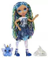 Rainbow High Rainbow Shimmers su gleivėmis mados lėlė – Skyler (mėlyna)