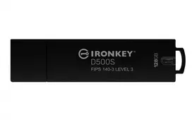 Kingston IronKey 128GB D500S FIPS 140-3 Lvl 3 AES-256 USB atmintukas
