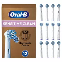 Šepetėlių galvutės Oral-B Sensitive Clean 12 vnt Baltos