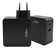 ANSMANN 247PD - Maitinimo blokas - 45 W - 4700 mA - PD, QC 3.0 - 2 išėjimo prievadai (USB, USB-C) - Juodas (1001-0095)