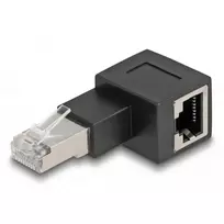 Delock tinklo adapteris - RJ-45 (M) į RJ-45 (W) - CAT 6a - stačiu kampu