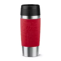 EMSA Travel Mug Classic N2020400 termopuodis 360 ml juoda, raudona, nerūdijantis plienas