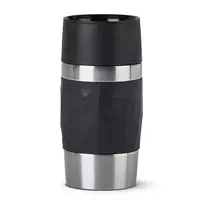 EMSA N21601 izoliuotas puodelis 0,3 l, juodas, iš nerūdijančio plieno