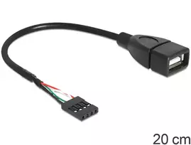 Delock laidas USB Pin Header lizdas > USB 2.0 Type-A lizdas 20 cm (83291)