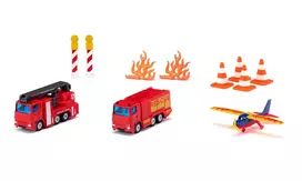 Siku dovanų rinkinys Feuerwehr, gaisrinis automobilis, 3 m., metalas, plastikas, juoda, oranžinė, raudona, balta