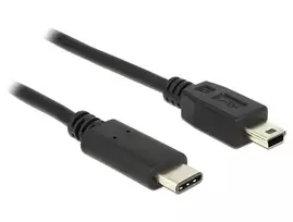 USB laidas DeLOCK 83603 USB 2.0 1m USB C Mini-USB B Juodas