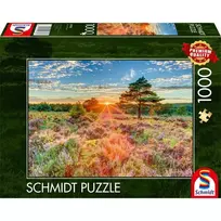 Dėlionė Schmidt Spiele Saulėlydis viržyne, 1000 dalių