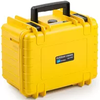 B&W Cases type 2000 geltonas polipropileno dėklas nuo dulkių, smūgių ir purslų