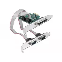 DeLOCK PCIe 1.1 Low-Profile adapteris lygiagrečiam ir nuosekliam prievadui – 1x LPT + 2x RS-232 (90413)