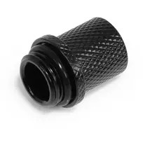 Alphacool 17643 Žalvarinė jungtis ES 1/4 inch juoda 17x17x21 mm