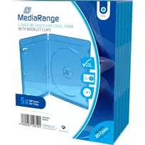 MediaRange BOX38 Blu-ray dėžutė vienam diskui, mėlyna, 5 vnt. mažmeninis rinkinys