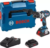 Bosch GSR 18V-110 C gręžtuvas su 2 akumuliatoriais, 2100 RPM, be rakto, juodos ir mėlynos spalvos