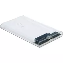 Išorinis HDD/SSD dėklas DeLOCK 42617, permatomas, USB Type-C, 10Gbps