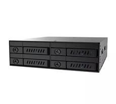 Chieftec CMR-425 laikiklio plokštė 5.25 inch → 4x 2.5 inch juoda