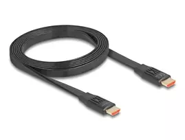DeLOCK HDMI laidas 2 m, A tipo kištukas – A tipo kištukas, 48Gbit/s, juodas