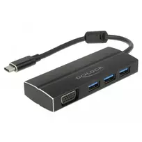 DeLOCK 63932 USB 3.2 Gen 1 Type-C juodas dokas nešiojamam kompiuteriui