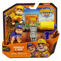 Veikėjų figūrėlių rinkinys Usorteret Rubble and Mix su 85 g Kinetic Build‑It smėliu ir 2 įrankiais – nuo 3 metų