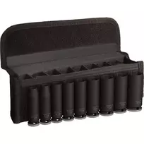 PRO Impact Steckschlüsseleinsatz-Set 3/8, 9-teilig schwarz, tief