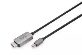 DIGITUS adapteris Mini DisplayPort (kištukas) → HDMI (kištukas) 1,0 m, palaiko 8K 60 Hz, juodas (DB-340109-010-S)
