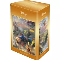 Thomas Kinkade Studios: Disney - Gražuolė ir Pabaisa nostalgijos metalinėje dėžutėje, dėlionė 500 dalių