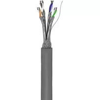 Wentronic Goobay CAT 6 tinklo kabelis, S/FTP (PiMF), pilkas, 305 m - CCA vario mišinys, AWG 23/1 (vientisas), PVC (95696)