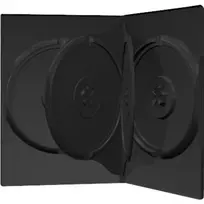 MediaRange 4er-DVD dėžutė juoda – talpina 4 CD ir 4 DVD – 50 vienetų pakuotė (BOX17)