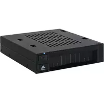 ICY DOCK - MB521SP-B - 2.5 Single Bay SAS/SATA HDD/SSD Dock in 1x 3,5 Front-Einbauschacht Hot-Swap Wechslerahmen mit EIn/Aus Schalter und Auswurftaste