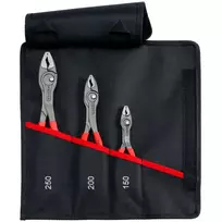 Knipex TwinGrip priekinio griebimo replių rinkinys, 3 vnt., 150/200/250 mm, raudonas, su susukamu maišeliu