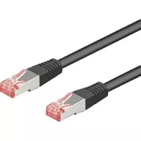 Wentronic Goobay CAT 6 jungiamasis kabelis, S/FTP (PiMF), juodas, 10 m - LSZH halogenų neturintis, varinis (68694)