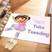 Dora Tutu Tuesday Square rugs are a great choice for living rooms, bedrooms, home décor, and as gifts. 40cmx60cm