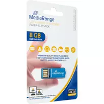USB Nano 8GB, USB-Stick blau, USB-A 2.0, mit Büroklammer-Funktion