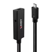 Lindy 5m USB 3.2 Gen 2 C/C aktyvus ilginimo kabelis, 5 m, USB C, USB C, USB 3.2 Gen 2 (3.1 Gen 2), 10Gbit/s, juoda