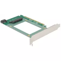 Delock - Speicher-Controller - 2.5 (6,4 cm) - U.2 NVMe / SATA 6Gb/s - 600MBps - PCIe 4,0 x16 (90051)