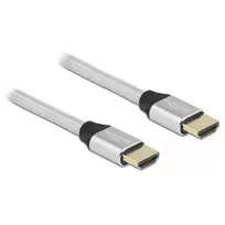 Delock - Ultra High Speed - HDMI-Kabel - HDMI männlich zu HDMI männlich - 50cm - Dreifachisolierung - Silber - hauchvergoldete Kontakte, unterstützt 8