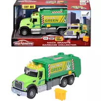 Žaislinis automobilis Majorette Mack Granite šiukšliavežis modelis 213743007, liejamo metalo mastelio žaislas