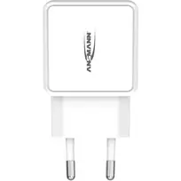 ANSMANN HC218PD - maitinimo blokas - 18 W - 3000 mA - PD, QC 3.0 - 2 išvesties prievadai (USB, USB-C) - baltas (1001-0111)