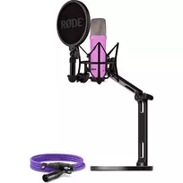 Rinkinys: RODE NT1 Signature mikrofonas alyvinis + XLR kabelis + stalinis studijos stovas
