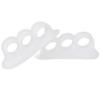 1Pair 3 Hole Toes Separator Care Tool Orthosis Straighten Foot Hallux Valgus