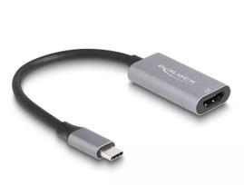 DeLOCK HDMI adapteris 0,15 m HDMI Type A (moteriškas) USB Type-C (vyriškas) juodai pilkas 60020
