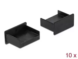 Dulkių dangtelis USB Type-A moteriškam lizdui DeLOCK 64102 juodas 10 vnt.