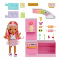 Rainbow High Mažoji Desertinė su Kandy Playset, Mados lėlė, Mergaitėms, 4 m., 140 mm, Įvairiaspalvė