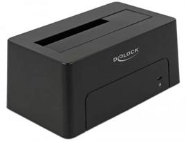 Delock - HDD-Dockingstation Schächte: 1 - SATA 6Gb/s - USB 3,1 (Gen 2) - Schwarz (63958)