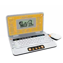 Vaikiškas mokomasis nešiojamas kompiuteris VTech Laptop E su dėklu (geltona/pilka)