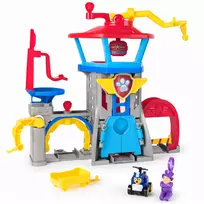 PAW Patrol : Oro gelbėjimo, Pup Squad Adventure Bay oro uosto žaidimų rinkinys su Chase žaisliniu automobiliu ir transporto priemonių paleidimo įrenginiu, vaikų žaislai berniukams ir mergaitėms nuo 3 metų