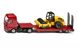 Siku MAN sunkvežimis su kelio volu, Modelis 1:87, Metalas, Plastikas, Raudona, Geltona