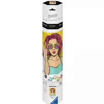 Ravensburger piešimo rinkinys CreArt ART Collection Canvas Edition – Moteris rožine spalva (PopArt)